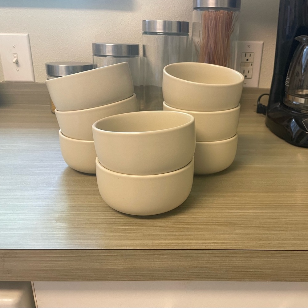 8 piece stoneware fruit bowls